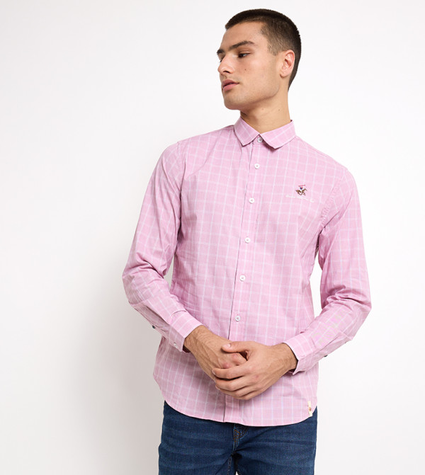 Logo Embroidered Long Sleeves Shirt