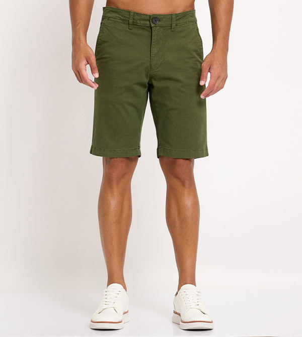 Mid Rise Slim Fit Shorts