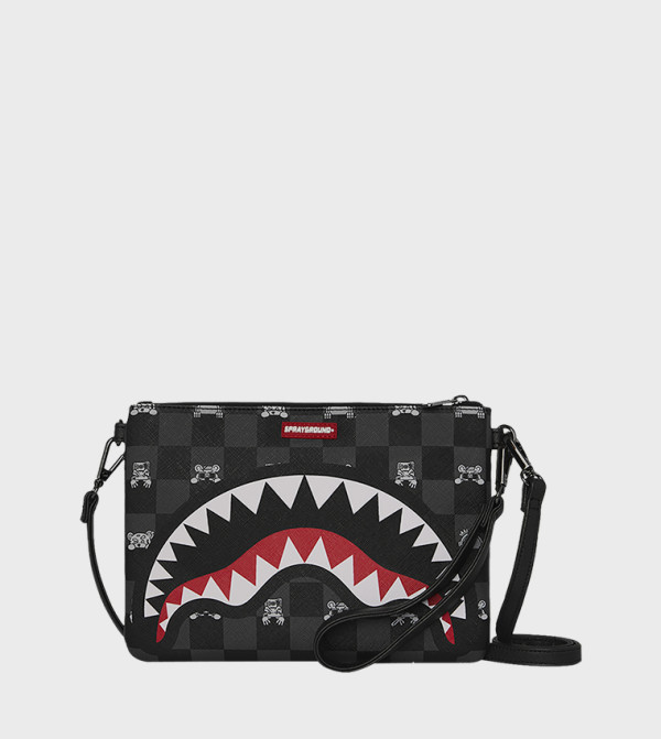 Peeking Character Print Crossover Clutch
