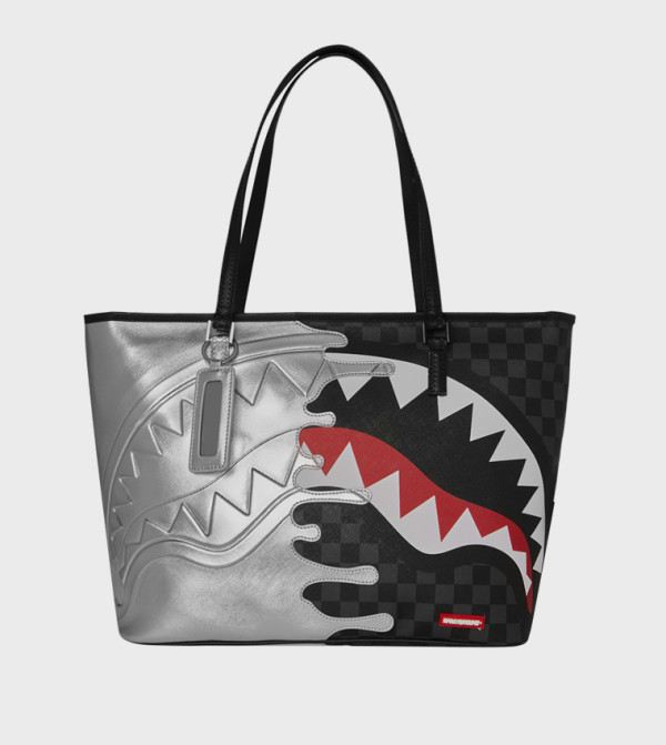 Silver Side Drip Tote Bag
