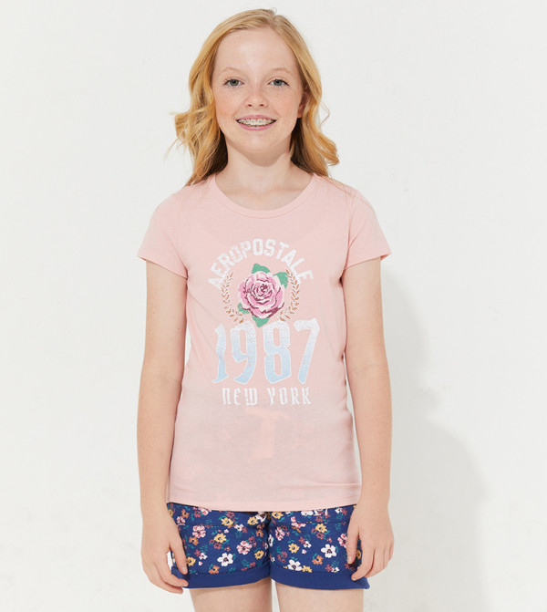 Aero Girl's Graphic Printed T-Shirt