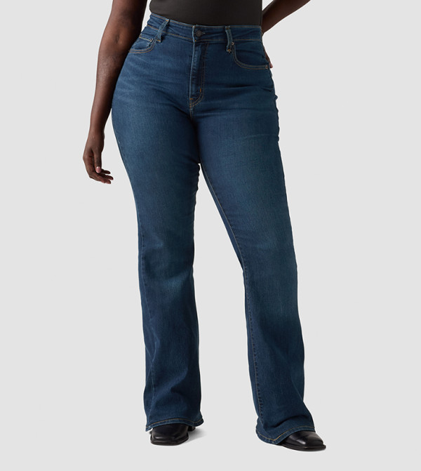 726 Washed High-Rise Flared Jeans