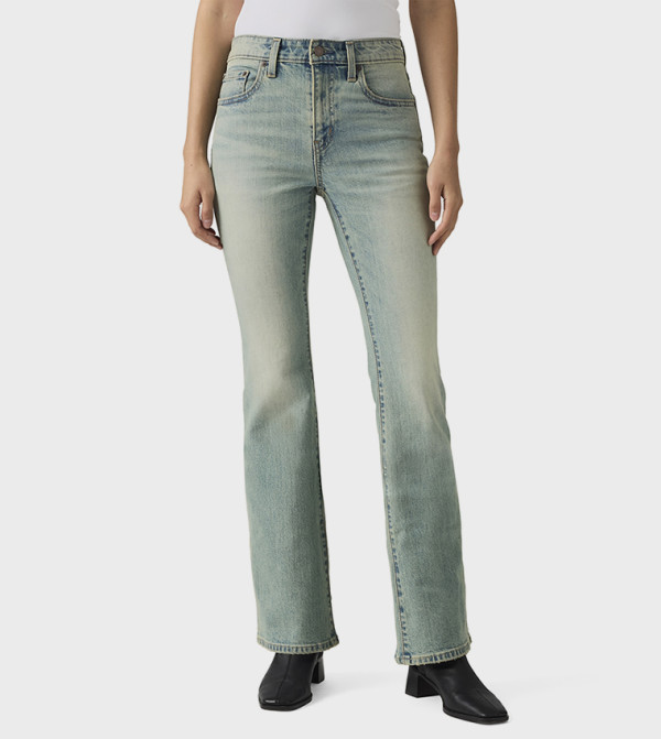 726 Washed High Rise Flared Jeans