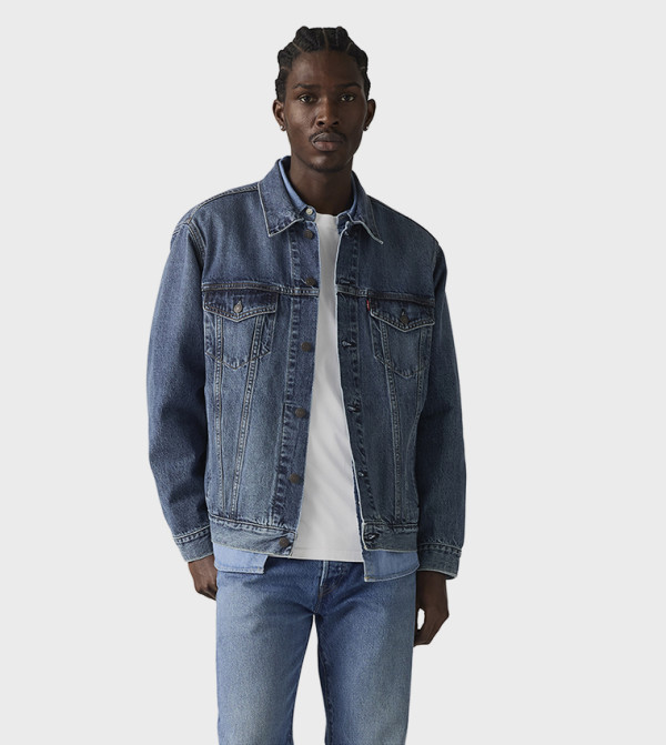 Long Sleeves Trucker Denim Jacket