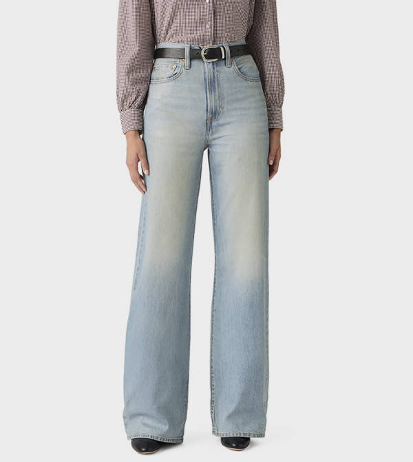 Ribcage Washed Wide Leg Jeans