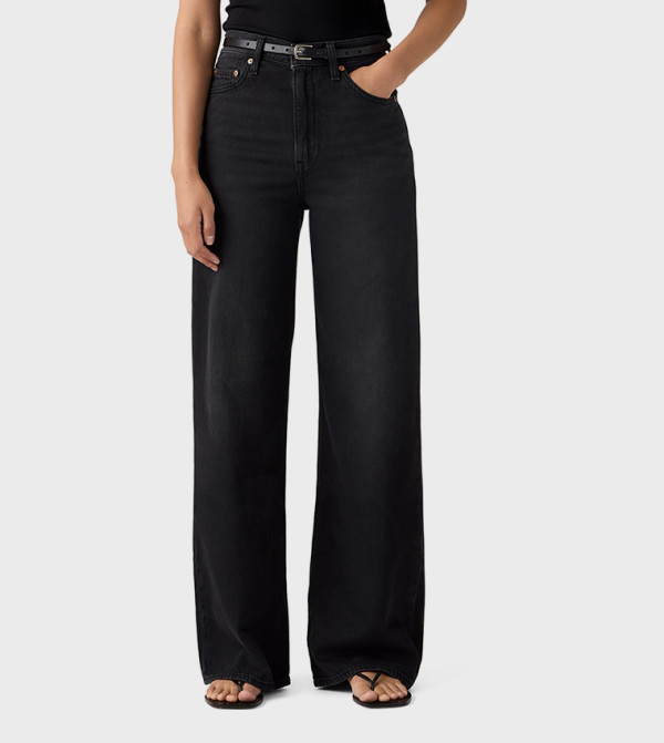 Ribcage Washed Wide Leg Jeans