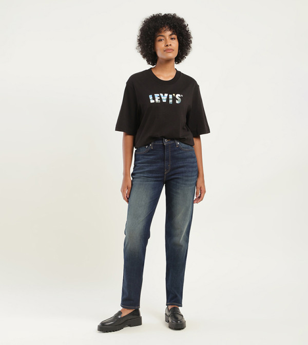 High Rise 80's New Mom Relaxed Tapered Fit Jeans