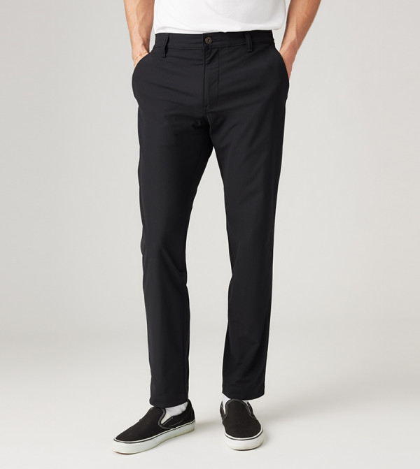 Solid Mid Rise Slim Fit Chinos