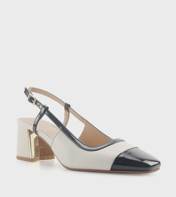 ACALENA Cap Toe Slingback Pumps