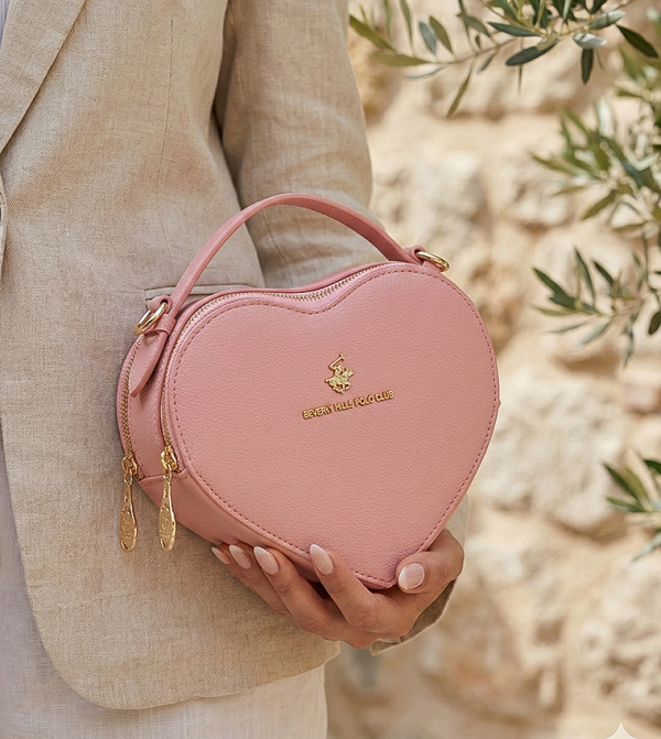 Logo Detail Heart Shape Handheld Bag