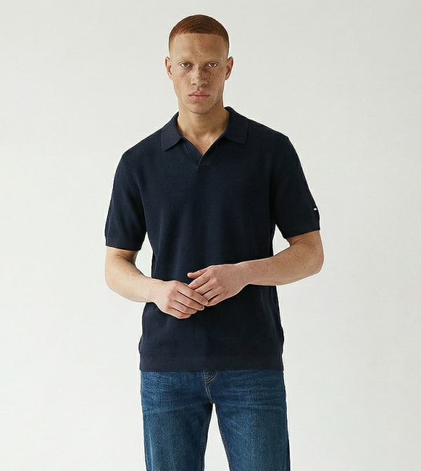 Lyocell Honeycomb Polo T-Shirt