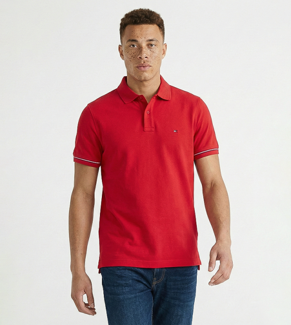 Logo Detail Short Sleeves Polo T-Shirt