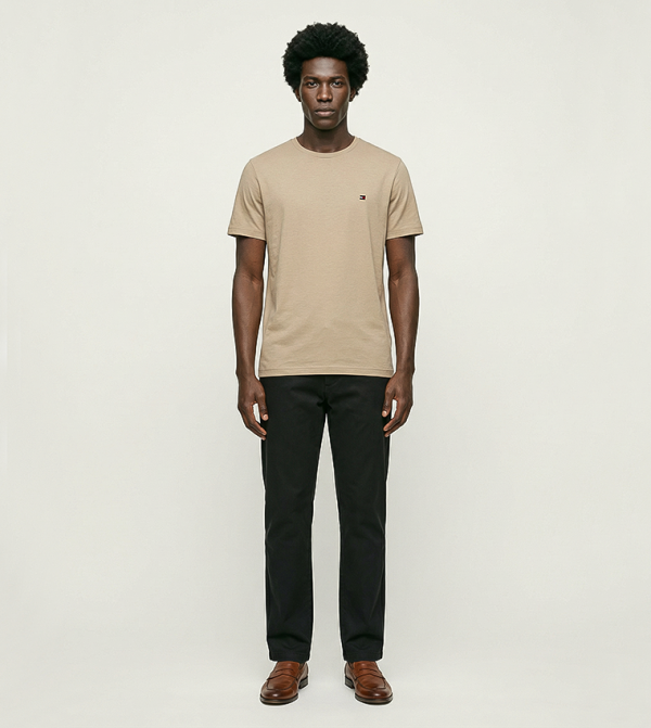 تيشيرت كاجوال بشعار وكم قصير