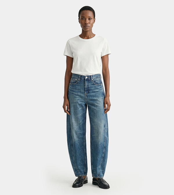 ELLA Mid Rise Barrel Fit Jeans