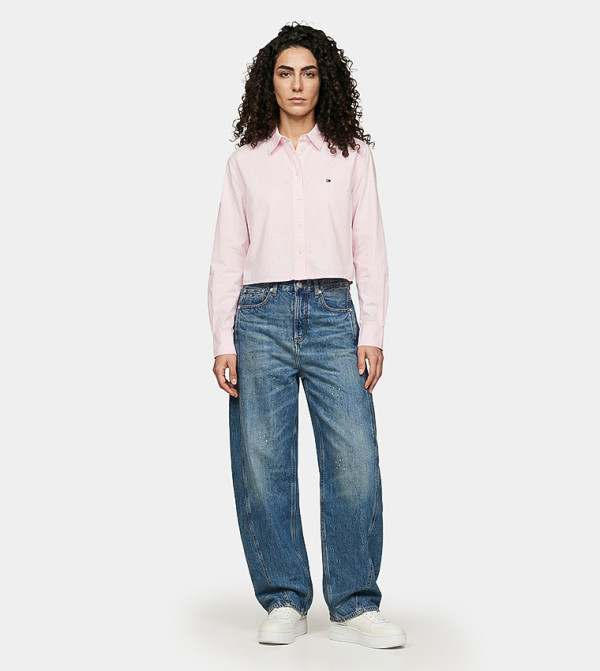 قميص كاجوال قصير بكم طويل 