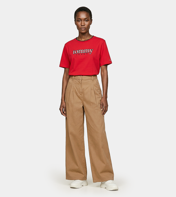 بنطلون واسع بخصر عالي 