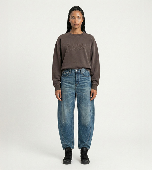 Logo Embroidered Long Sleeves Sweatshirt