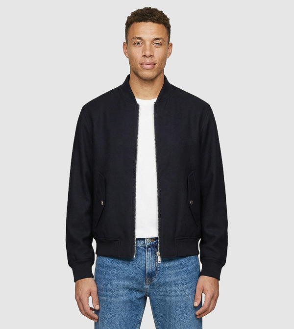 Buy Barbour Logo Badge Zip Through Jacket In Black | 6thstreet Oman