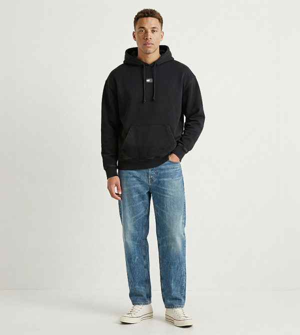 Logo Badge Long Sleeves Hoodie