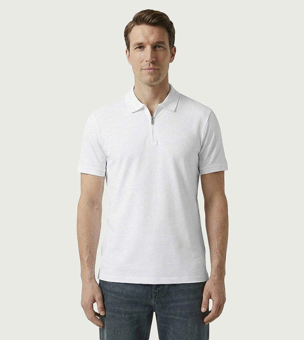 Solid Short Sleeves Slim Fit Polo T-Shirt