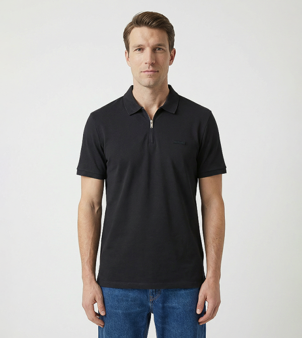 Solid Short Sleeves Slim Fit Polo T-Shirt
