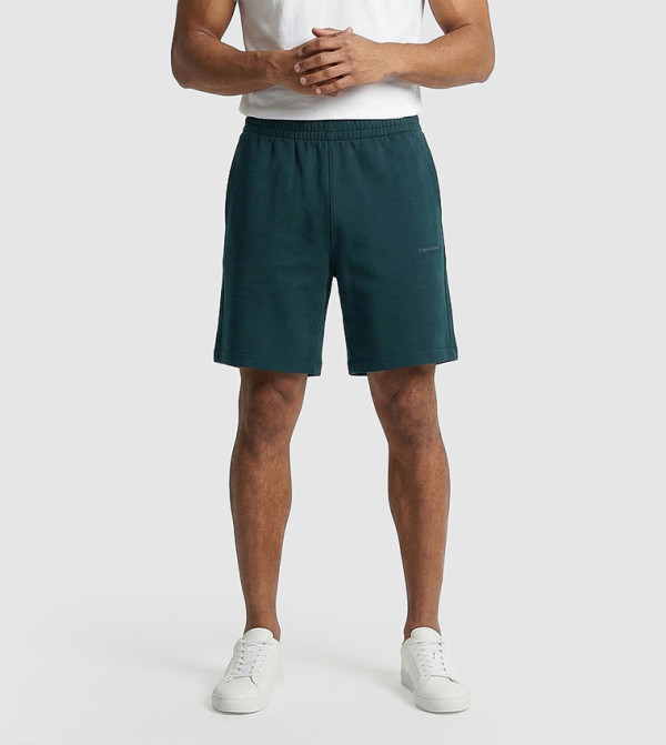 Logo Printed Elastic Waist Shorts