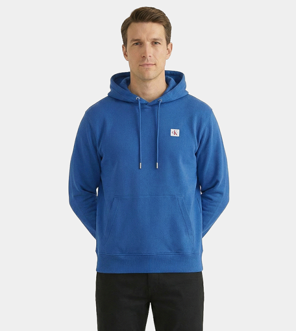 Label Detail Long Sleeves Hoodie