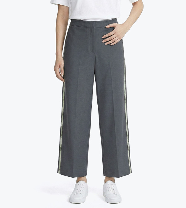 Side Striped Wide Leg Trousers