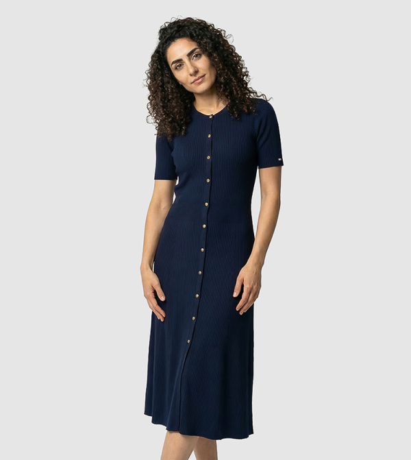 فستان ميدي رايون مرن كم قصير