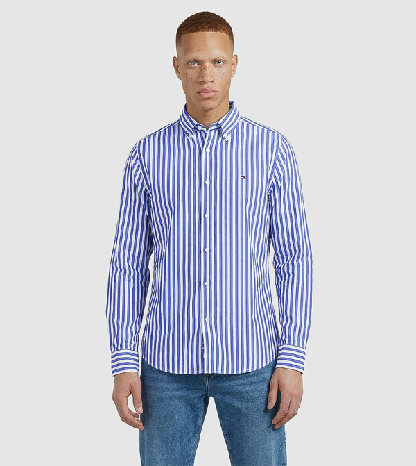 قميص بوبلين كلاسيك مخطط