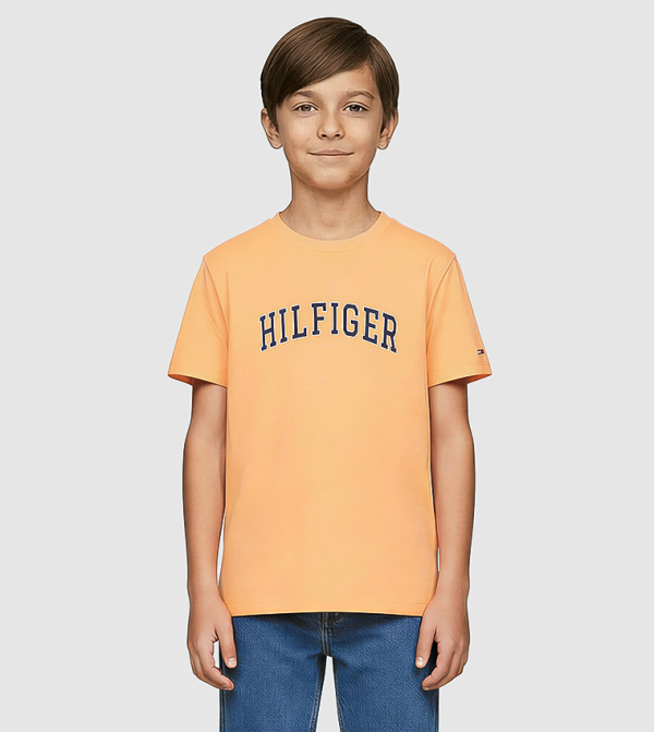 Logo Printed Short Sleeves Varsity T-Shirt