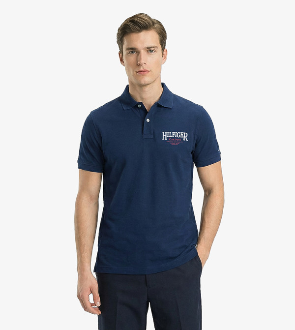Logo Embroidered Short Sleeves Polo T-Shirt