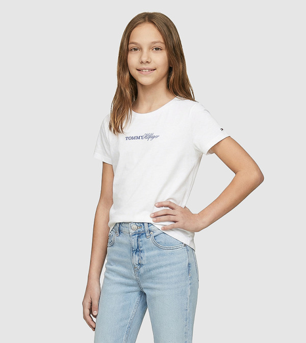 Logo Printed Short Sleeves Casual T-Shirt