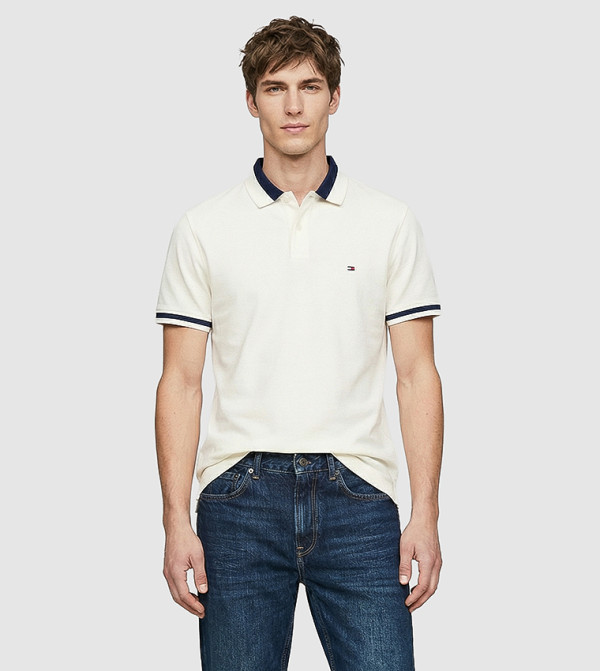 Logo Detail Short Sleeves Polo T-Shirt