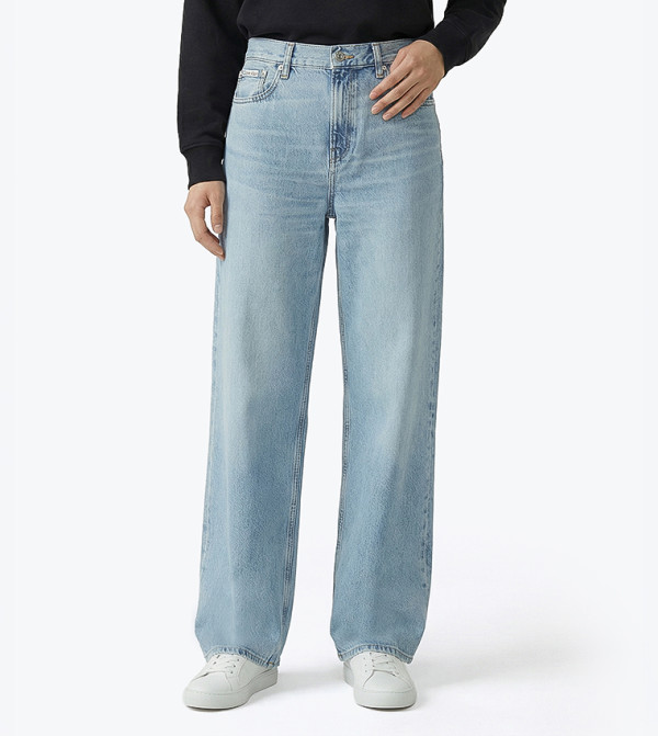 Washed Low Rise Baggy Fit Jeans