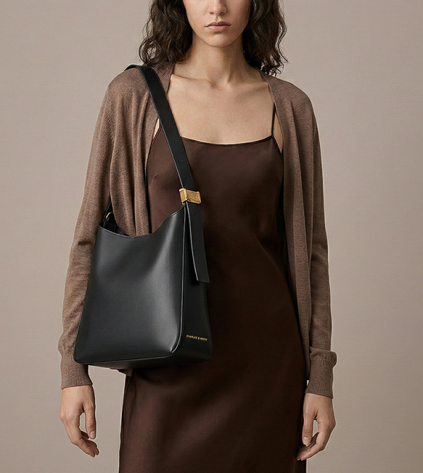 EDNA Logo Detail Bucket Bag