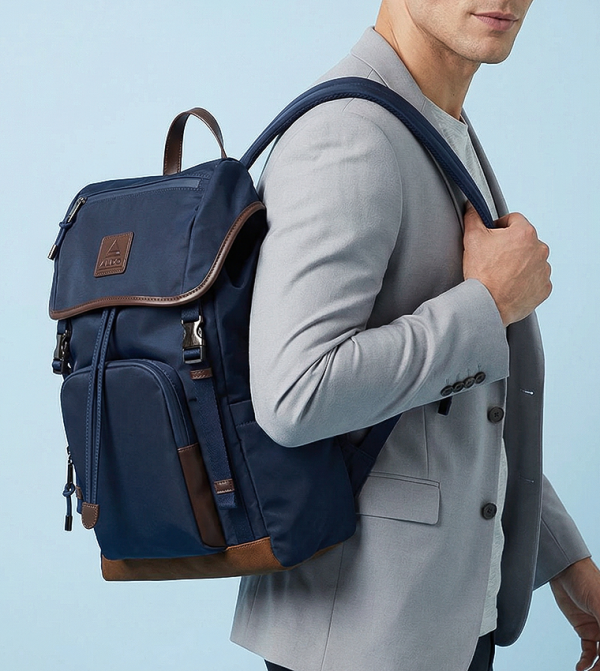 EDOEDIEN Label Detail Flap Backpack