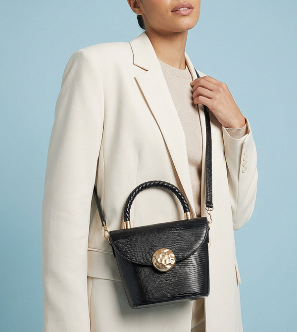 SOLETTA Textured Top Handle Bag