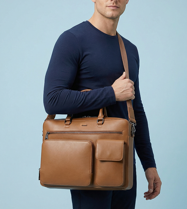 SORREN Textured Front Pocket Laptop Bag