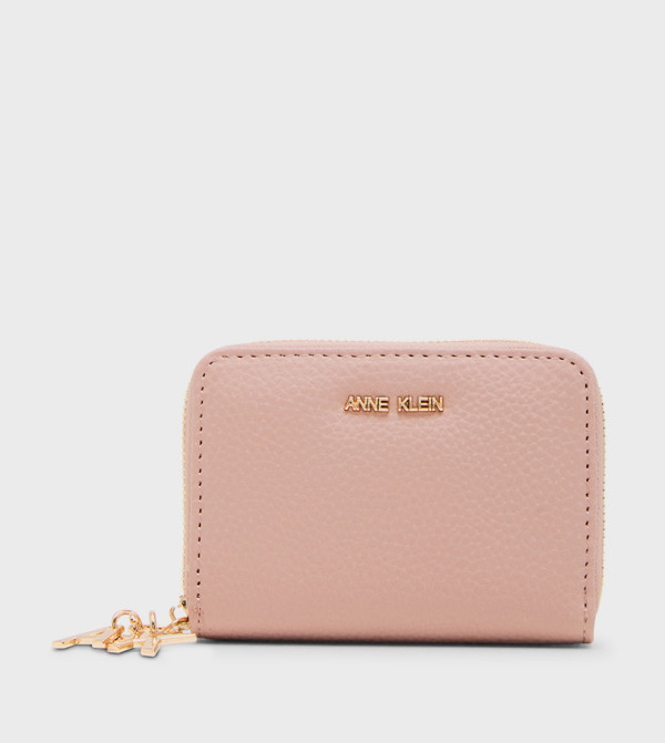 Textured Zip-Around Mini Wallet