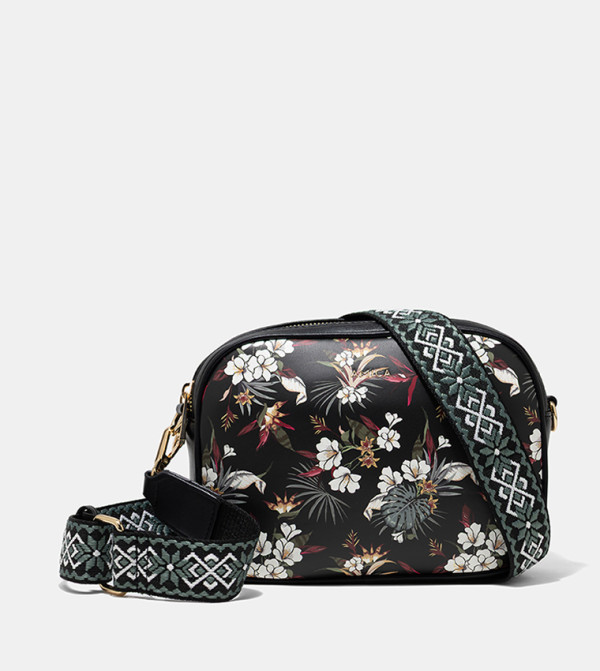 FLORES Printed Zippered Camera Bag