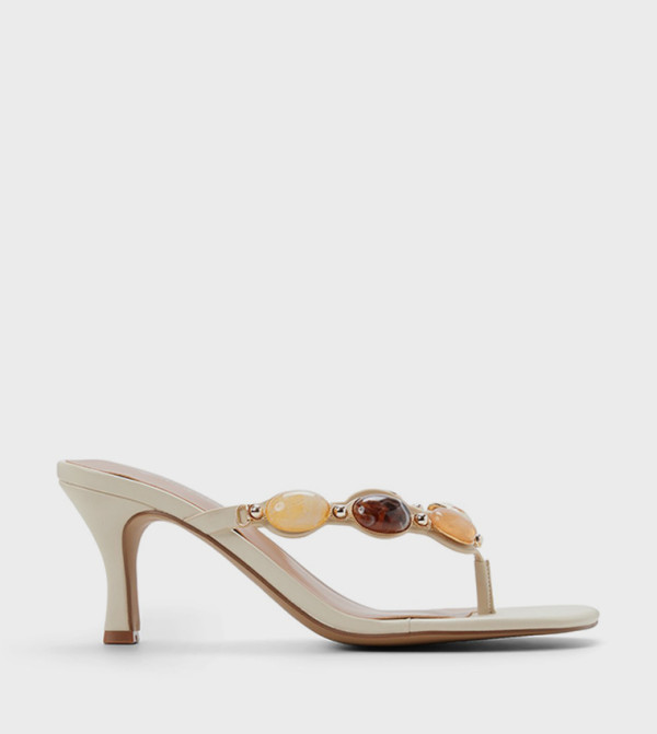 AMMBER Stone Detail Heel Sandals