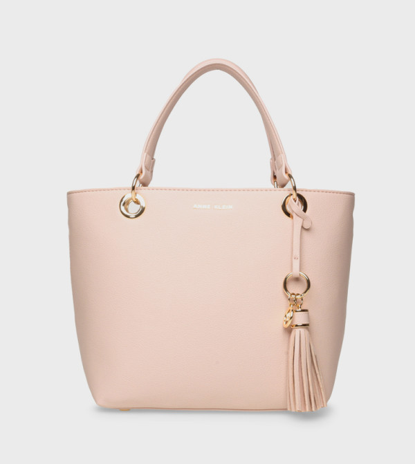 Textured Snap Closure Tote Bag