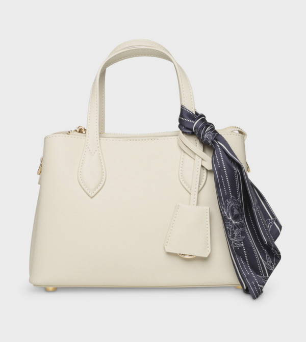 Textured Scarf Detail Satchel Bag