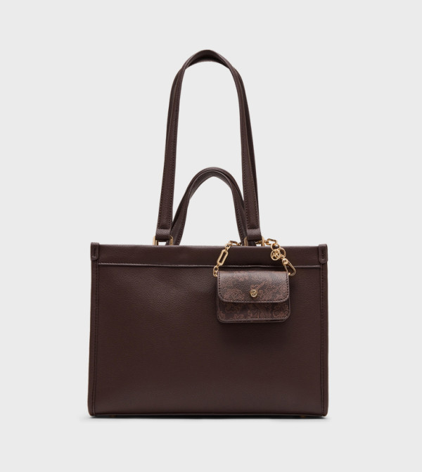 شنطة كتف بنقشة مع قفل كبس