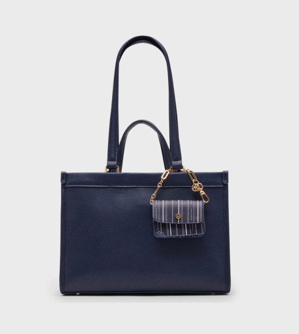 Textured Snap Closure Shoulder Bag