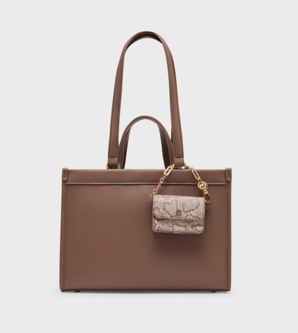 Textured Snap Closure Shoulder Bag