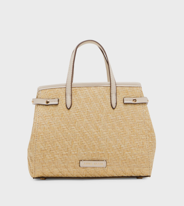 شنطة ساتشل قش صغيرة بشعار