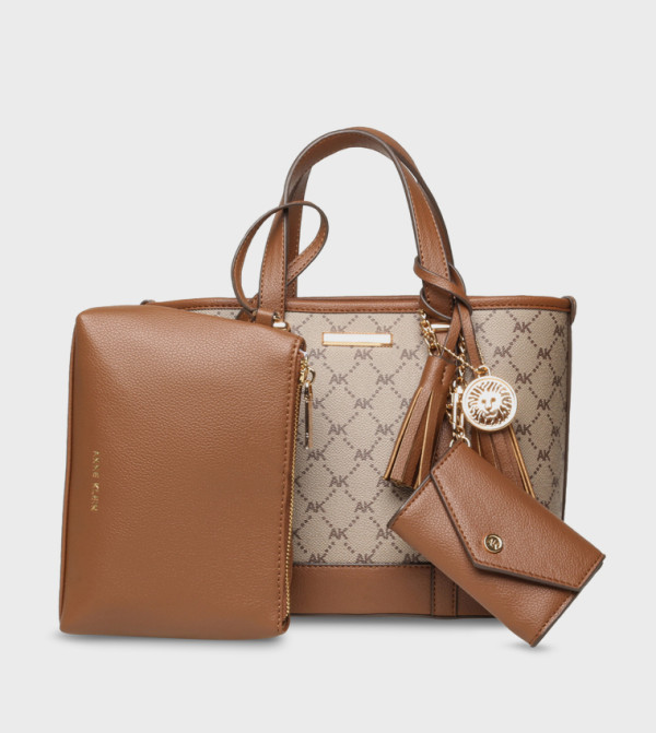 Monogram Patterned Tote Bag