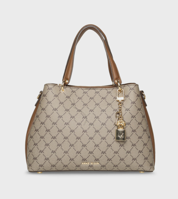 Monogram Patterned Satchel Bag